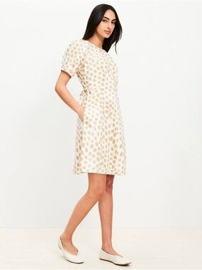 LOFT Dotted Side Tie Mini Pocket Dress 6